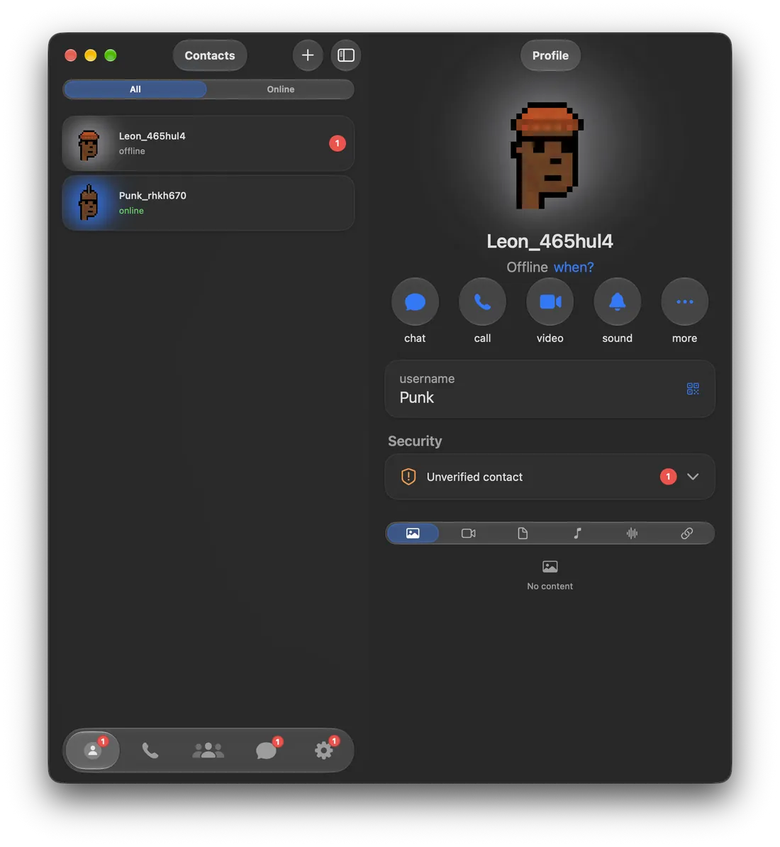 Mac: Contactos